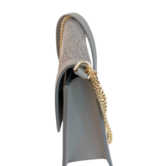 Teddy Blake Cro  Embossed Grey Crossbody Shoulder Bag - Picture 7 of 11